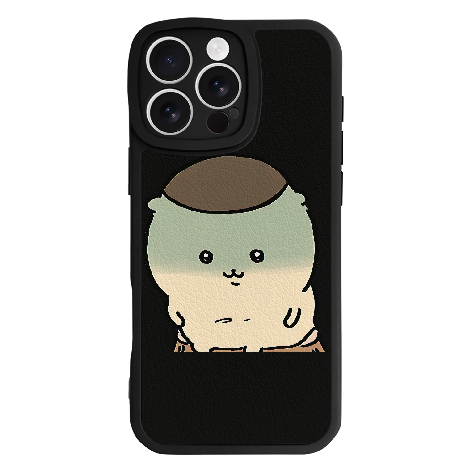 （画像用） ちいかわ くりまんじゅう Chii-kawa kuri manjū 【iPhone 16シリーズ対応】シリコンスマホケース（レザー調） 材質：シリコン
